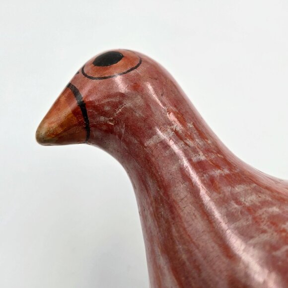 Tonala Mexican Pottery Hand Painted Bird Dove Pigeon Folk Art Mexico Read - Picture 9 of 10